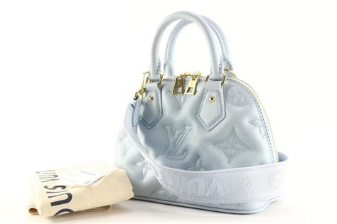 Louis Vuitton Alma BB Bubblegram Leather Ice Blue Glacier Bag